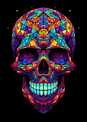 Psychedelic Skull 8