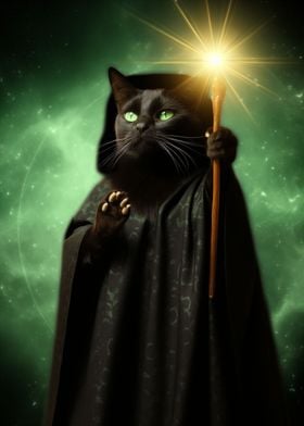 Meme cat wizard