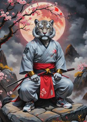 Tiger samurai warrior