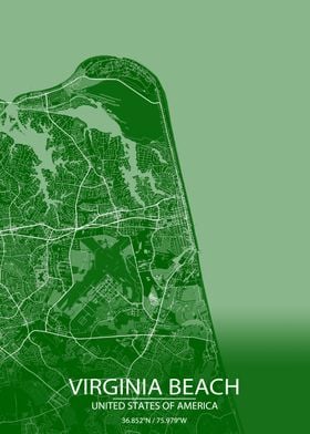 Virginia Beach Green Map