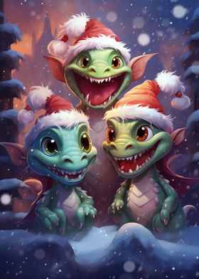 Xmas Dragon Family