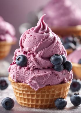 Blueberry ice cream