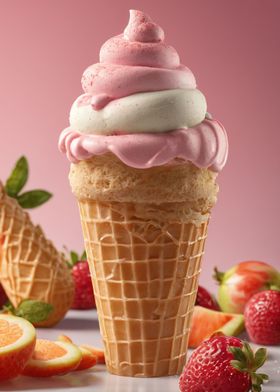 Strawberry ice cream