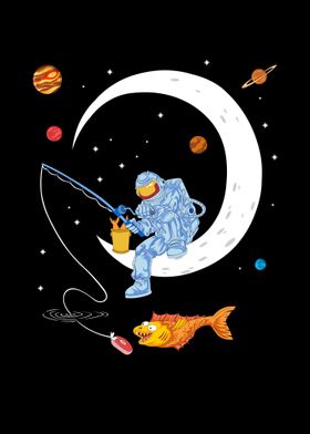 astronaut fishing