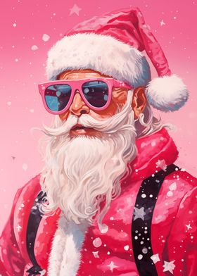 Pink Funny Santa Claus