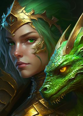 Green Girl and the Dragon