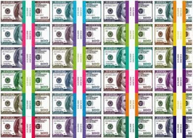 Rainbow Dollar Cash Stacks