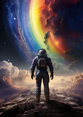 Astronaut In Nebula Storm