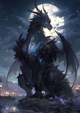 Majestic Black Dragon