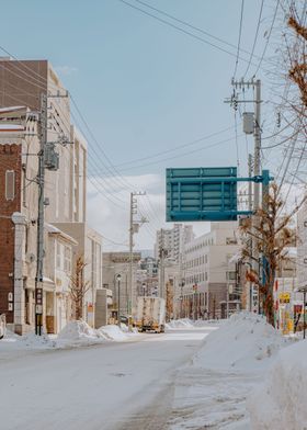 Street in Otaru Japan