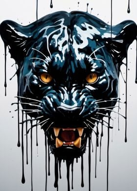 dripping paint panther art