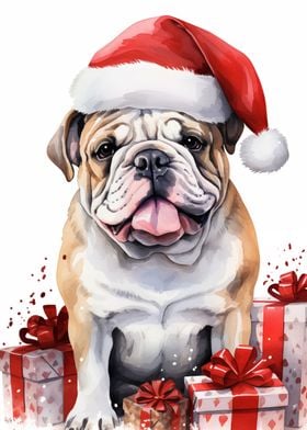 Jolly Santa Bulldog