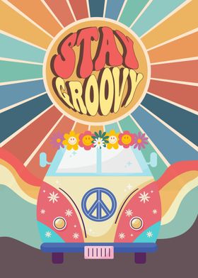 Stay Groovy Retro Van 