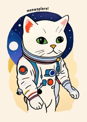 Meowsplore Cat Astronaut