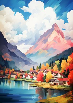 INTERLAKEN Oil Painting