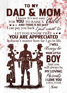 To My Dad And Mom From Son