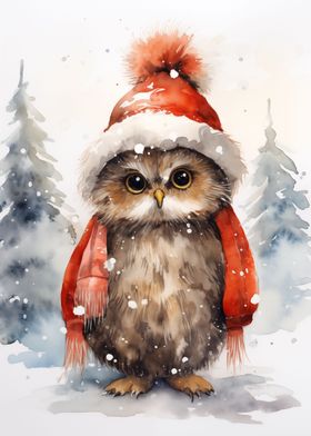 Xmas Owl Snow