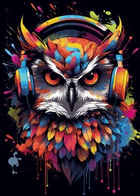 Colorful Owl Headphones