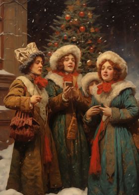 Vintage Carolers Xmas