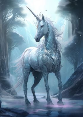 Unicorn in Ice World