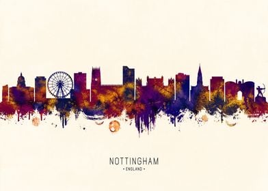 Nottingham England Skyline