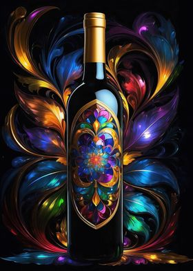 Canvas of a Wine Bottle