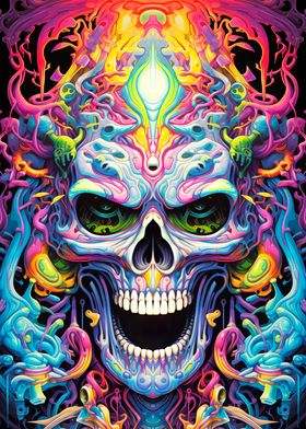 Psychedelic Skull 6