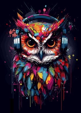 Owl Listen To Music