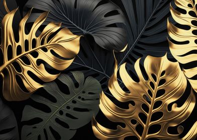 Abstract Gold and black 