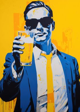 Beer Man 01 Pop Art