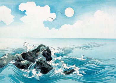 Vintage ocean wave