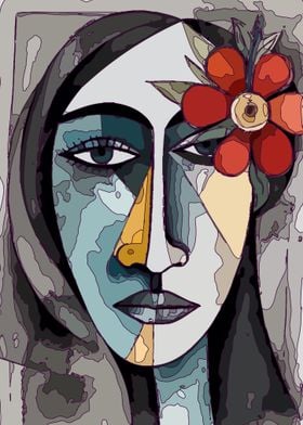 Geometric Woman Face  2