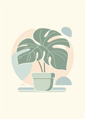 Monstera in Muted Tones