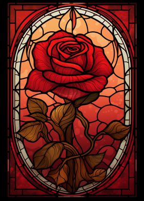 Stained Glass Rose