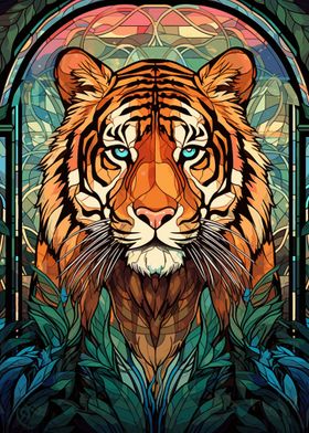 Tiger Stained Glass