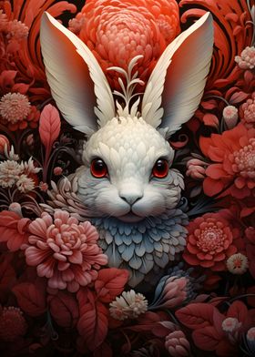 Rabbit red flowers