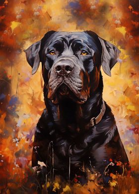 Black Cane Corso dog