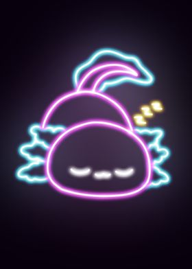 Neon Cute Axolotl