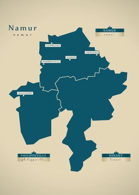 Namur Belgium map