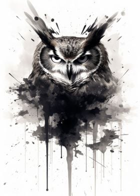 Owl Black And White