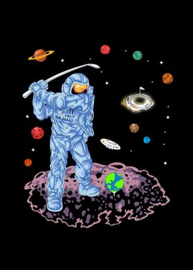 astronaut golf