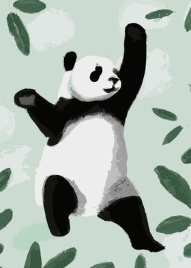 Panda between Leaves