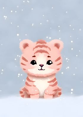 Baby Tiger in the snow