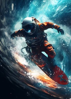 Space Astronaut Surfer