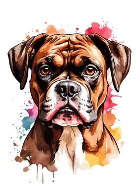 Boxer Dog Face