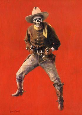 Vintage Skeleton Cowboy
