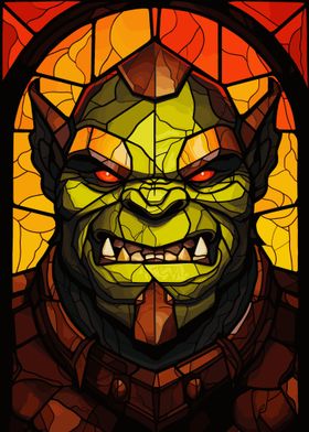Orc Warrior Stained Glass