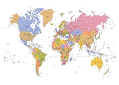 Political world map