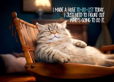 FUNNY CAT To Do List