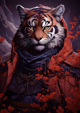 Warrior Tiger Painting
